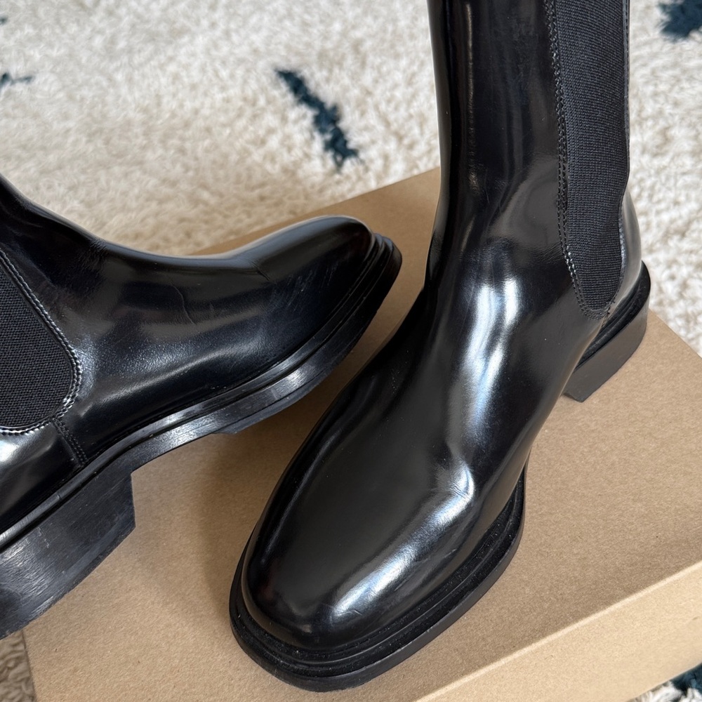 A.P.C. Black Leather Chelsea Boots - Picture 7 of 7